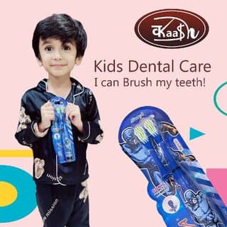 Kaash Kids Cartoon Printed Electric Toothbrush Extra Soft Toothbrush for Kids Blue - Oral Care | Buy online on ZillyBuy
