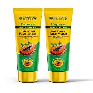 Indo Himaliyans Papaya Spots and Tan Clear Fruit Infused face wash Pack of 2 Women All Skin Types Face Wash 60 ml - Skin Care - Face Cleansers | Buy online on ZillyBuy