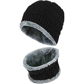 Multicolor Unisex Woolen Cap and Scarf Set  Pack of 2 Cozy Accessories (Multi Colors) - Uncategorized | Buy online on ZillyBuy