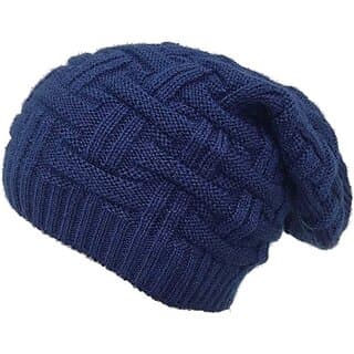 Fashlook Woolen Dark Blue Casual Winter Cap - Uncategorized | Buy online on ZillyBuy