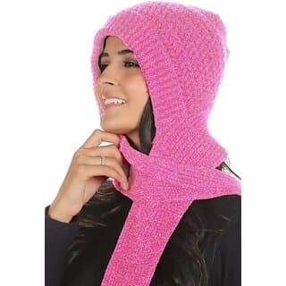Fashlook Woolen Pink Casual Winter Cap - Uncategorized | Buy online on ZillyBuy