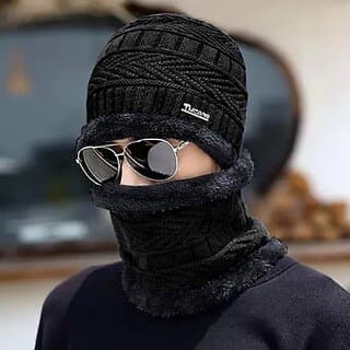 Fashlook Woolen Black Casual Winter Cap - Uncategorized | Buy online on ZillyBuy