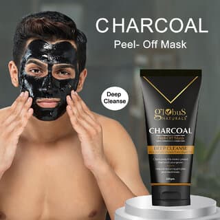 Globus Naturals Activated Charcoal Peel Off Mask for Men 100g - Skin Care - Face Cleansers | Buy online on ZillyBuy