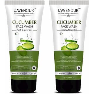 L'avenour Cucumber Face Wash for Men & Women Cooling Cleanser to Reduce Scars, Brighten & Revitalize Skin (230 ml) - Skin Care - Face Cleansers | Buy online on ZillyBuy