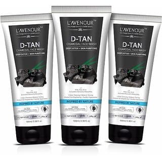 L'avenour D-Tan Charcoal Facewash for Deep Detox, Reduce Tanning, Skin Purifying, Instant Brightening, SLS & Paraben Free De-Tan Face Wash (300 ml) - Skin Care - Face Cleansers | Buy online on ZillyBuy