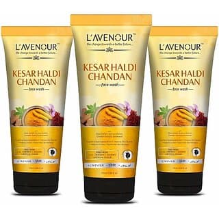 L'avenour Kesar Haldi Chandan Facewash For Lightens Hyperpigmentation, Improves Skin texture, Reduces Dryness & Replenishes Skin Moisture, Unisex Natural Ubtan Face Wash (345 ml) - Skin Care - Face Cleansers | Buy online on ZillyBuy