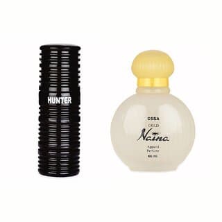 Ossa Gold Naina EDP Unisex Perfume 60ml And Hunter EDP Perfume For Men 60ml Long Lasting Fragrance (Pack of 2) - Fragrance | Buy online on ZillyBuy