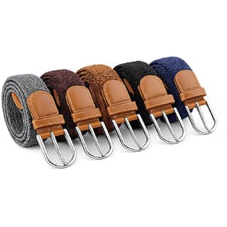 Fashionable Woven Braided comfort Fabric Stretchable Belt Without Punching Spot Random Color - Uncategorized | Buy online on ZillyBuy