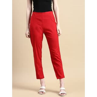 Granth Fashion Stretchable Pant With Right Side Pocket And Left Side Zipper For Adjustment, Stylish And Practical Design,Perfect For Everyday Wear (Maroon) - Uncategorized | Buy online on ZillyBuy