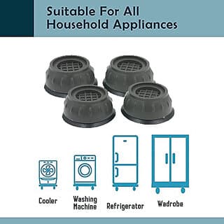 Alligator Hub Washer Dryer Anti Vibration Pad with Suction Cup Feet, Fridge Washing Machine Feet Pads Leveling Feet Ant - Closet/Laundry/Shoe Organization | Buy online on ZillyBuy