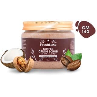 FreshLuxe Coffee Crush for Exfoliation and De-Tan Body  Face Scrub with Walnut Powder 140gm - Bath Soaps and Gels | Buy online on ZillyBuy