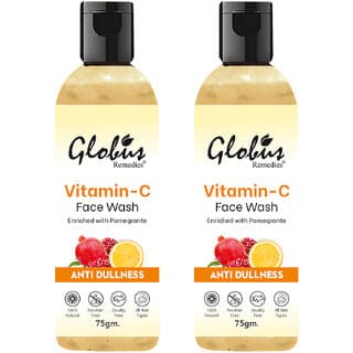 Globus Remedies Anti Ageing Skin Brightening Vitamin C Face Wash 75gm Set of 2 - Skin Care - Face Cleansers | Buy online on ZillyBuy