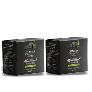 Globus Naturals AntiPollution Charcoal Men 6 Step Facial Kit For Oil Control  Blackhead Removal Suitable For Oily  Acne Prone Skin 40gm Set of 2 - Skin Care - Face Cleansers | Buy online on ZillyBuy