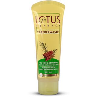 Lotus Herbals Teatreewash Face Wash  with Tea Tree Oil  Cinnamon  Anti Acne  Oil Control  For Oily Skin  150ml - Skin Care - Face Cleansers | Buy online on ZillyBuy