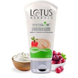 Lotus Herbals Whiteglow Yogurt Skin Whitening  Brightening Mask 80G - Skin Care - Face Cleansers | Buy online on ZillyBuy