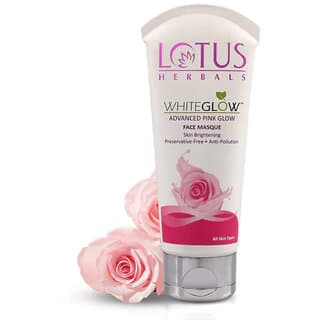 Lotus Herbals Whiteglow Advanced Pink Glow Face Mask  Preservative Free  Suitable For All Skin Types  100G - Skin Care - Face Cleansers | Buy online on ZillyBuy