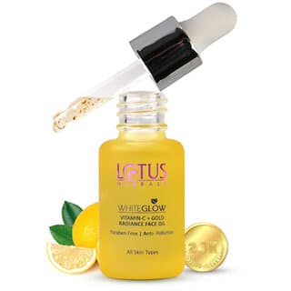 Lotus Herbals Whiteglow Vitamin C And Gold Radiance Face Oil For Dull Dry Skin Intense Hydration 15Ml - Skin Care - Face Cleansers | Buy online on ZillyBuy