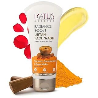 Lotus Herbals Radiance Boost Ubtan Face Wash  Turmeric, Sandalwood And Rose Water  Glowing Skin  100Gm - Skin Care - Face Cleansers | Buy online on ZillyBuy