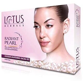 Lotus Herbals Radiant Pearl Cellular 1 Facial Kit  For Deep Cleaning  With Pearl Extracts  Green Tea  37G - Skin Care - Face Cleansers | Buy online on ZillyBuy