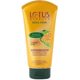 Lotus Herbals Kera-Veda Soyasmooth Soya Protein Cream Deep Conditioner  For All Hair Types  150G - Shampoos and Conditioners | Buy online on ZillyBuy