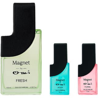 Ossa Magnet Fresh 100ml, Aqua 15ml And Floral 15ml Unisex EDP Long Lasting Perfume Combo For Men And Women (Pack Of 3) - Fragrance | Buy online on ZillyBuy