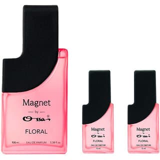 Ossa Magnet Floral Unisex Eau De Parfum 100ml, 15ml, 15ml Long Lasting Perfume Combo for Men And Women (Pack Of 3) - Fragrance | Buy online on ZillyBuy