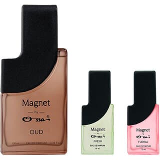 Ossa Magnet Oud 100ml, Fresh 15ml, Floral 15ml Eau De Parfum Long Lasting Perfume Combo for Men And Women (Pack Of 3) - Fragrance | Buy online on ZillyBuy