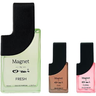 Ossa Magnet Fresh 100ml, Oud 15ml, Floral 15ml Eau De Parfum Long Lasting Perfume Combo for Men And Women (Pack Of 3) - Fragrance | Buy online on ZillyBuy