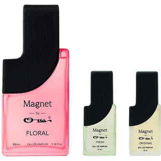 Ossa Magnet Floral 100ml,Fresh 15ml,Original 15ml Eau De Parfum Long Lasting Perfume Combo for Men And Women (Pack Of 3) - Fragrance | Buy online on ZillyBuy