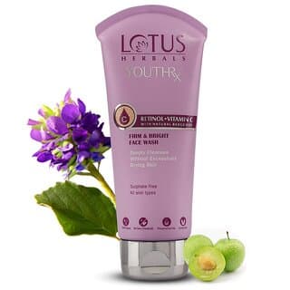 Lotus Herbals YouthRx Firm  Bright Face Wash  Bakuchiol Retinol  Vitamin C  Anti Ageing  Brightening  100ml - Skin Care - Face Cleansers | Buy online on ZillyBuy