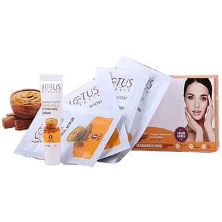 Lotus Herbals Radiance Boost Ubtan Gold Facial Kit  Turmeric, Sandalwood, Rose Water and 24k Gold flakes Vegan47gm - Skin Care - Face Cleansers | Buy online on ZillyBuy