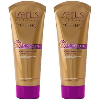 Lotus Herbals Youthrx Active Anti Ageing Foaming Gel Face Wash  With Jojoba, Ginseng  Ginger  50G ( Pack Of 2 ) - Skin Care - Face Cleansers | Buy online on ZillyBuy