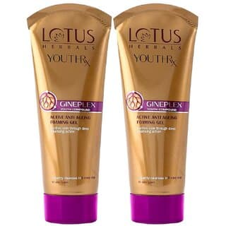 Lotus Herbals Youthrx Active Anti Ageing Foaming Gel Face Wash  With Jojoba, Ginseng  Ginger  100G ( Pack Of 2 ) - Skin Care - Face Cleansers | Buy online on ZillyBuy