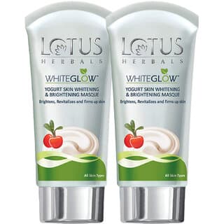 Lotus Herbals Whiteglow Yogurt Skin Whitening  Brightening Mask, 80G ( Pack Of 2 ) - Skin Care - Face Cleansers | Buy online on ZillyBuy