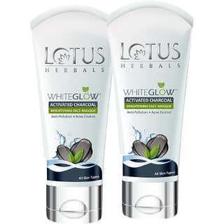 Lotus Herbals Whiteglow Activated Charcoal Brightening Face Mask, 100G ( Pack Of 2 ) - Skin Care - Face Cleansers | Buy online on ZillyBuy