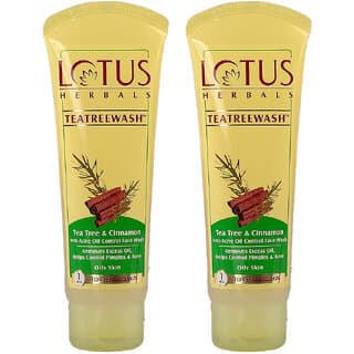 Lotus Herbals Teatreewash Face Wash  With Tea Tree Oil  Cinnamon  Anti Acne  Oil Control   150Ml ( Pack Of 2 ) - Skin Care - Face Cleansers | Buy online on ZillyBuy