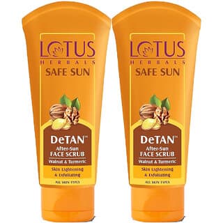 Lotus Herbals Safe Sun Detan After-Sun Face Scrub Walnut  Turmeric Exfoliates, Removes Tan100G (Pack Of 2) - Skin Care - Face Cleansers | Buy online on ZillyBuy