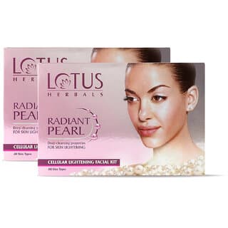 Lotus Herbals Radiant Pearl Cellular 1 Facial Kit  For Deep Cleaning With Pearl Extracts  Green Tea 37G (Pack Of 2) - Skin Care - Face Cleansers | Buy online on ZillyBuy