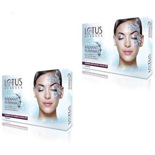 Lotus Herbals Radiant Platinum Cellular Anti-Ageing 1 Facial Kit  37G ( Pack Of 2 ) - Skin Care - Face Cleansers | Buy online on ZillyBuy