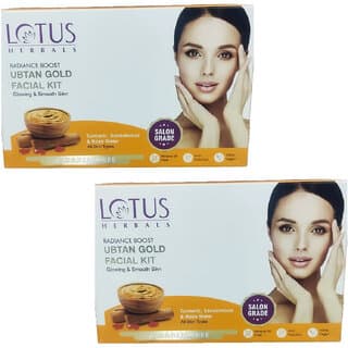 Lotus Herbals Radiance Boost Ubtan Gold Single Facial Kit  47g ( Pack Of 2 ) - Skin Care - Face Cleansers | Buy online on ZillyBuy