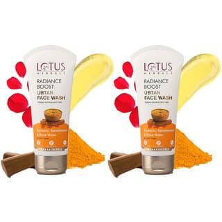 Lotus Herbals Radiance Boost Ubtan Face Wash  Turmeric, Sandalwood And Rose Water 100Gm ( Pack Of 2 ) - Skin Care - Face Cleansers | Buy online on ZillyBuy