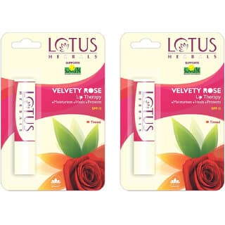 Lotus Herbals Lip Therapy Tinted Lip Balm - Velvety Rose Spf 15 Moisturises, Heals  Protects Lips 4G ( Pack Of 2) - Makeup - Lips | Buy online on ZillyBuy