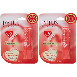 Lotus Herbals Lip Lush Tinted Lip Balm - Watermelon Splash  Spf 20  8H Moisturisation  4G ( Pack Of 2 ) - Makeup - Lips | Buy online on ZillyBuy