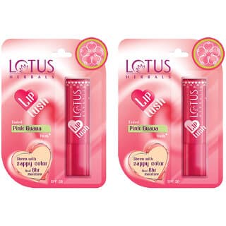 Lotus Herbals Lip Lush Tinted Lip Balm - Pink Guava Rush  Spf 20  8H Moisturisation  4G ( Pack Of 2 ) - Makeup - Lips | Buy online on ZillyBuy