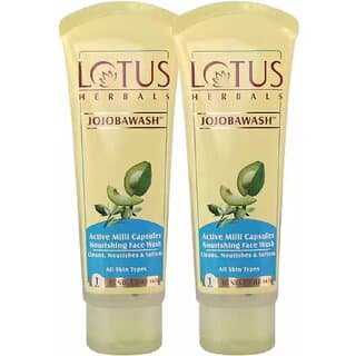Lotus Herbals Jojobawash Active Milli Capsules Nourishing Face Wash   For All Skin Types  80Ml ( Pack Of 2 ) - Skin Care - Face Cleansers | Buy online on ZillyBuy