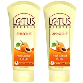 Lotus Herbals Apriscrub Fresh Apricot Scrub  Natural Exfoliating Face Scrub  Chemical Free180G  Pack Of 2) - Skin Care - Face Cleansers | Buy online on ZillyBuy