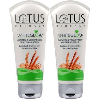Lotus Herbals Whiteglow Oatmeal  Yogurt Skin Whitening Scrub 150G ( Pack Of 2 ) - Skin Care - Face Cleansers | Buy online on ZillyBuy