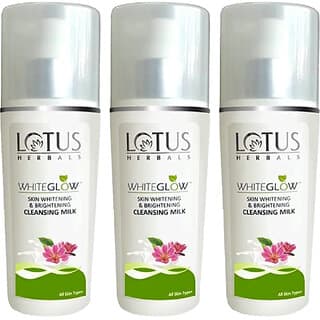 Lotus Herbals Whiteglow Skin Whitening  Brightening Cleansing Milk  Remove Dead Cells 80Ml  (Pack Of 3) - Skin Care - Face Cleansers | Buy online on ZillyBuy