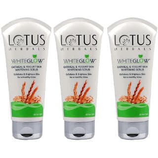 Lotus Herbals Whiteglow Oatmeal  Yogurt Skin Whitening  Brightening Scrub 100G  (Pack Of 3) - Skin Care - Face Cleansers | Buy online on ZillyBuy
