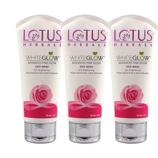 Lotus Herbals Whiteglow Advanced Pink Glow Brightening Face Wash Skin Brightening  100G  ( Pack Of 3) - Skin Care - Face Cleansers | Buy online on ZillyBuy